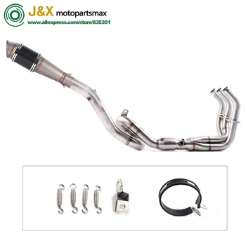 

For yamaha MT-09 FZ-09 MT09 FZ09 2014-2017 Motorcycle Carbon Fiber Exhaust Muffler Escape Full System Slip On Middle pipe