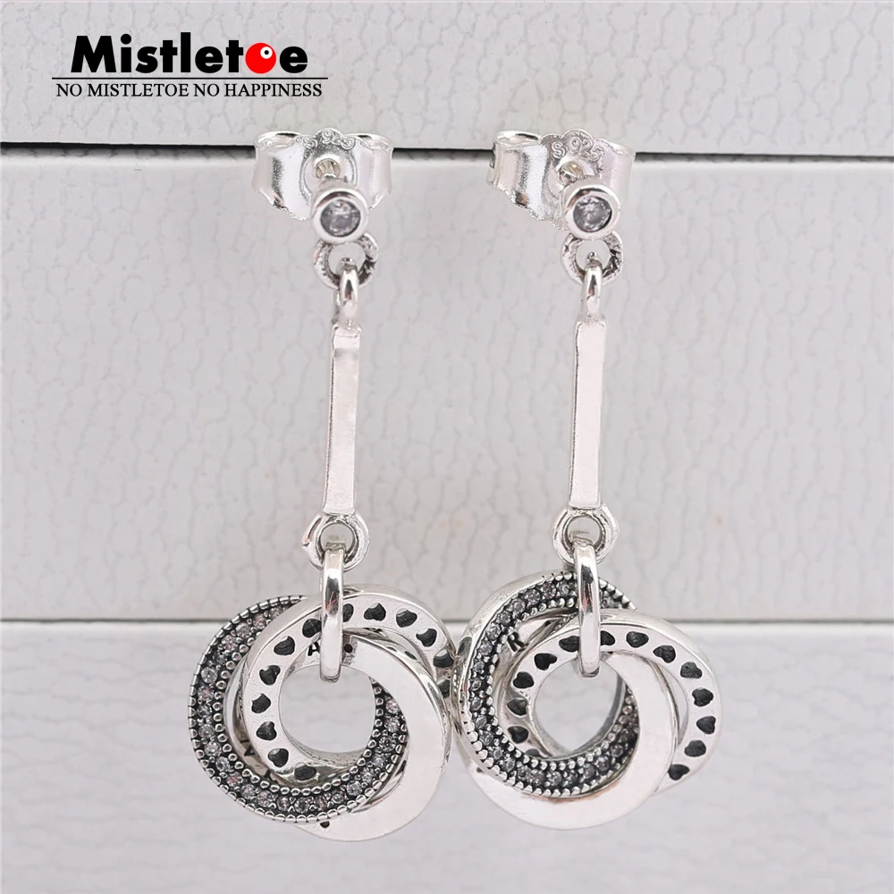 

Mistletoe 925 Sterling Silver Have no name Drop Earrings European Jewelry