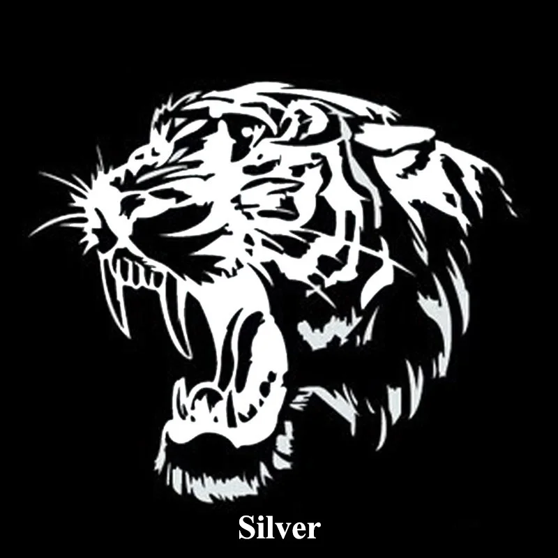 1pc SEEYULE Refective Car Sticker Roaring Tiger Car Styling Head of Tiger Bonnet Door Sticker for VW Golf Passat Audi BMW