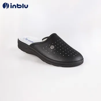 

INBLU Spring Summer man's new slippers black simple holes outwear man's slippers