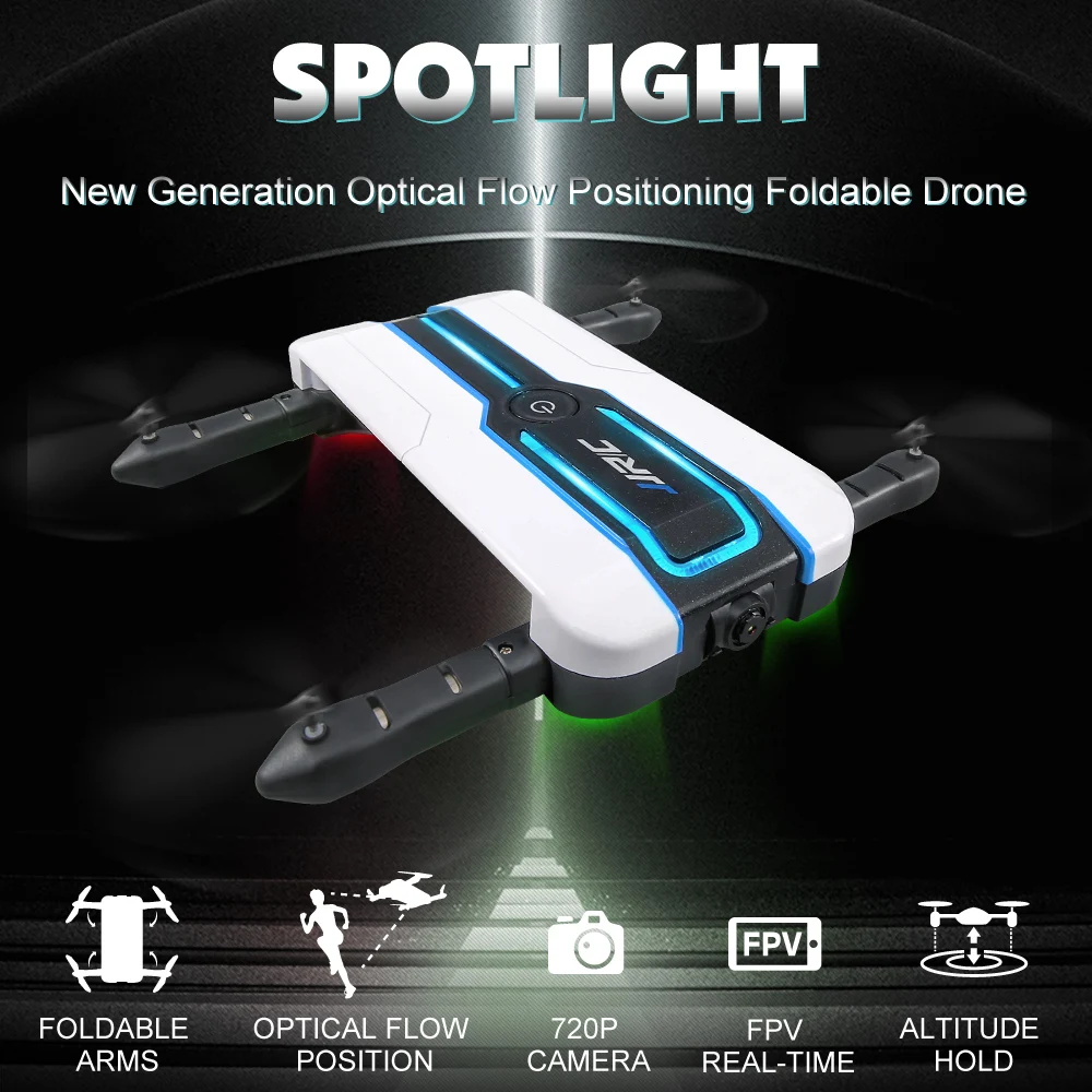 

JJRC H61 6-Axis Gyro Selfie Wifi FPV Foldable RC Quadcopter with 720P Camera & Streamer positioning & APP Control G-sensor