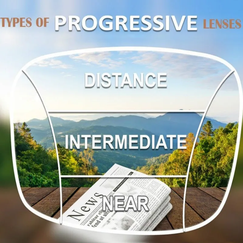 Одна версия бифокальные фотохромные серые прогрессивные линзы Мультифокальные Асферические полимерные оптические РЕЦЕПТ на очки для зрения линзы