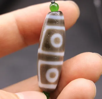 

Unique Magic Power Tibetan Old Oily Agate 4 Eye dZi Bead Amulet 38MM Treasure LKbrother Talisman Treasure