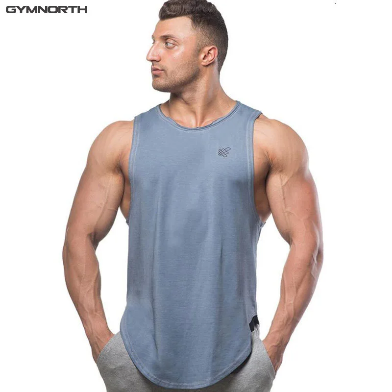 GYMNORTH майка для мужчин хлопок бодибилдинг одежда Ropa De Hombre Regatas Masculino Джастин Бибер короткий топ для фитнеса одежда