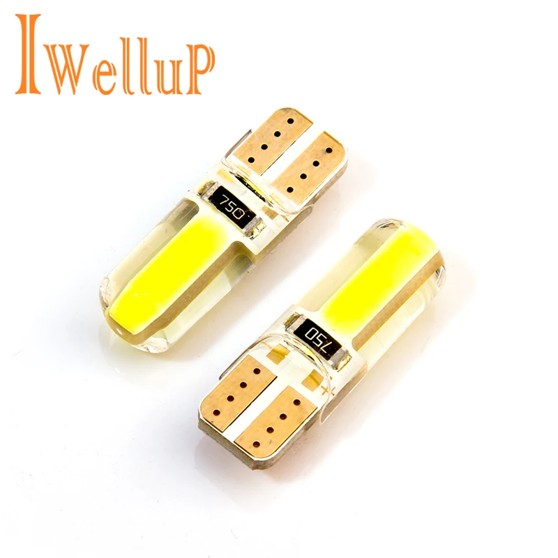 Светодиодный фонарь для чтения 2x W5W T10 COB белый синий розовый зеленый желтый