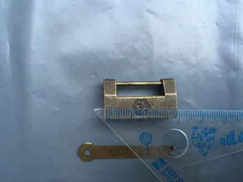 

Antique free shipping miscellaneous copper lock double lock small duplex "Fu Fu copper lock