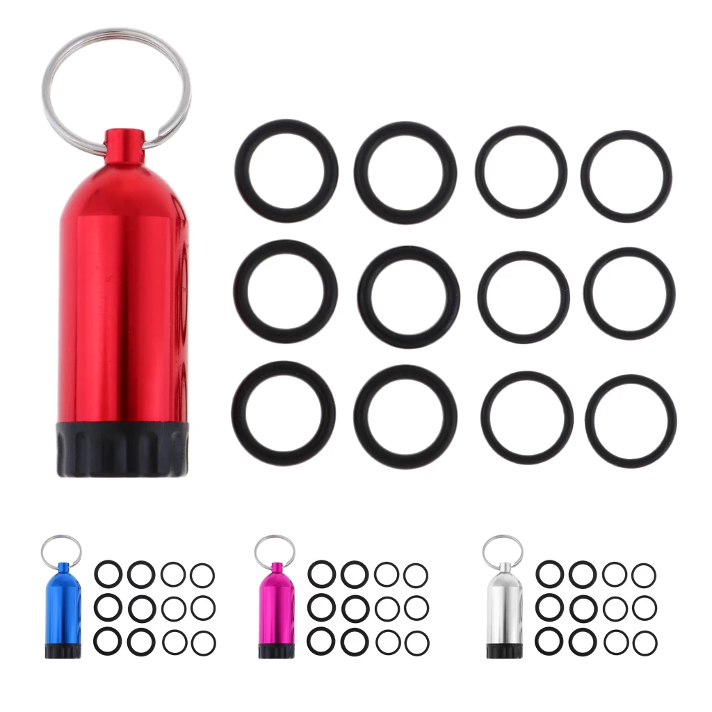 Professional Scuba Diving Tank Aluminum Alloy with 12 O-Ring Lightweight Dive Kit Keychain Brass Diving Replacement