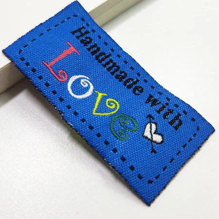 Ручной работы буквы тканевые этикетки вышивка моющиеся бирки для одежды сумки DIY Швейные аксессуары - Цвет: blue color labels