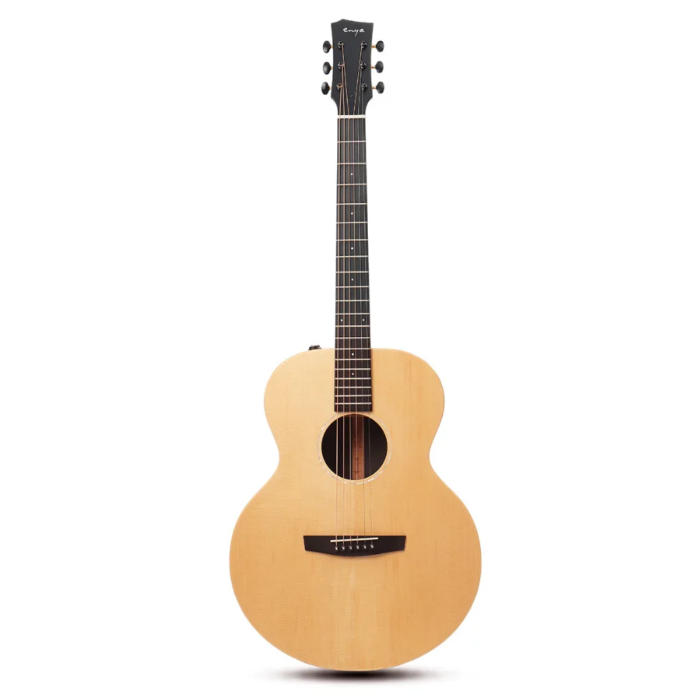 Enya EA X2 EQ 41 inch AJ Guitar Engelman Spruce Wood Acoustic Folk Guitar  With Bag/Belt/Tuner/Capo/Strings|Guitar| - AliExpress