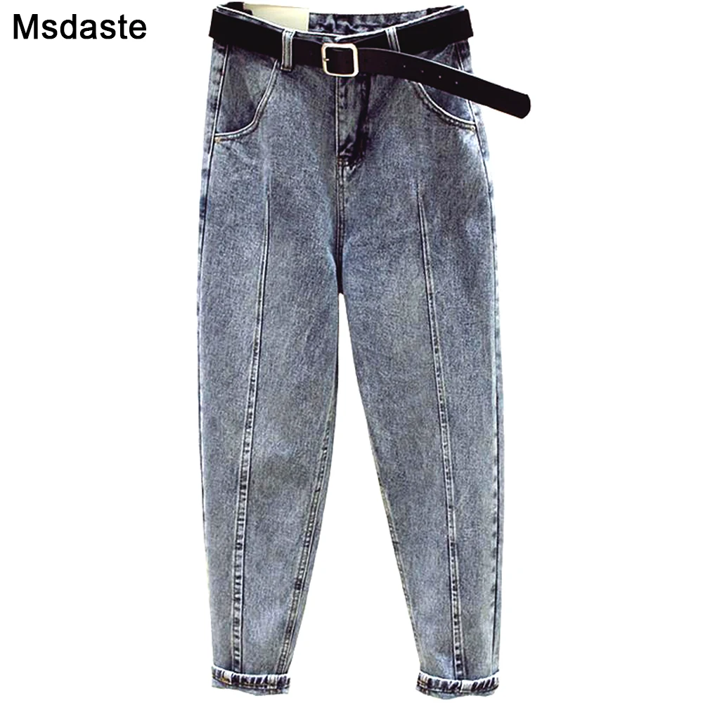 Jeans Women Pants 2019 Autumn High Waist Jean Femme Pantalon Trousers Streetwear Vintage Ankle-Length Fitness Harem Denim Pants Jeans Women Pants 2019 Autumn High Waist Jean Femme Pantalon Trousers Streetwear Vintage Ankle-Length Fitness Harem Denim Pants