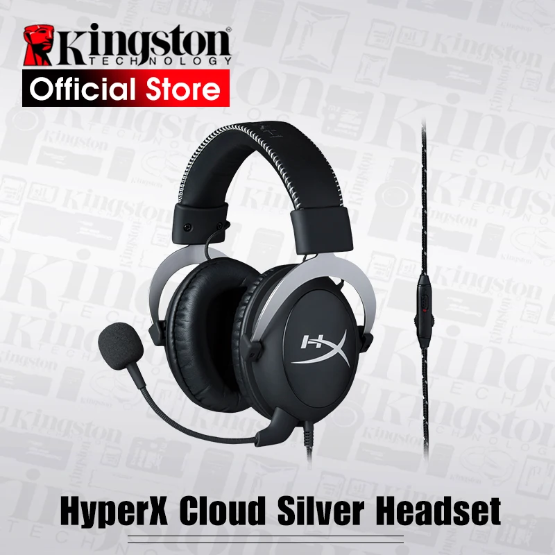 Игровая гарнитура Kingston HyperX Cloud Silver|headphones with microphone|headset headphonehyperx cloud |