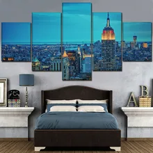 Wall Art New York City Poster Home Decor Living Room Framework 5 Piece Landscape Building Picture Canvas Printing Type Painting Wall Art New York City Poster Home Decor Living Room Framework 5 Piece Landscape Building Picture Canvas Printing Type Painting