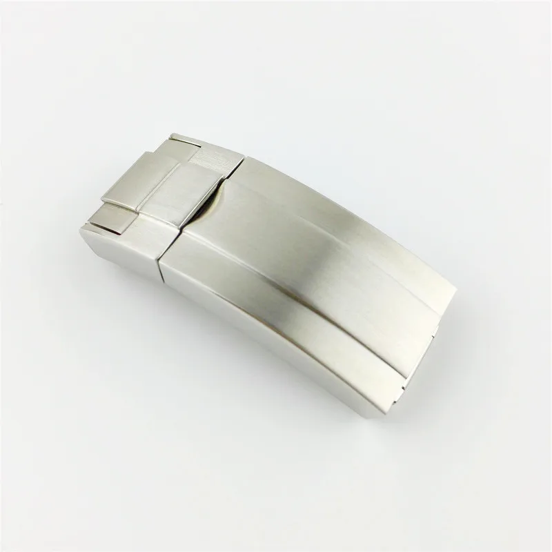 16 * 9mm Stainless Steel Watch Band Folding Buckle Glide Lock Clasp Steel For Rol submariner Bracelet Rubber Leather Strap Belt