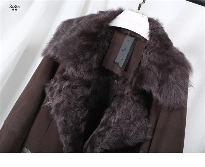 ZiZhen Genuine Leather Natural Wool Liner Shorts Jacket New Fashion Winter Woman Woolen Real Fur Coat 181108-2