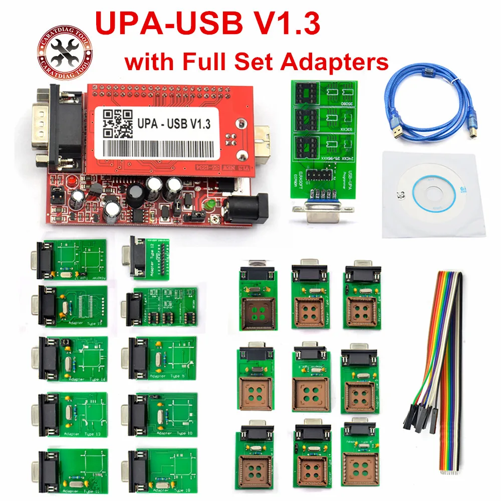 Высокое качество UPA USB V1.3 Основной блок ЭБУ чип Тюнинг с 1 3 адаптер ЭСППЗУ