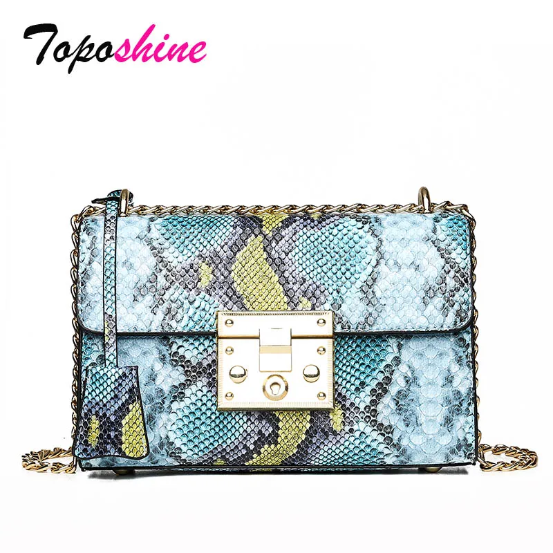 

Snake Pattern Ladies Small Square Bag New Fashion High Quality Casual Wild Shoulder Messenger Bag