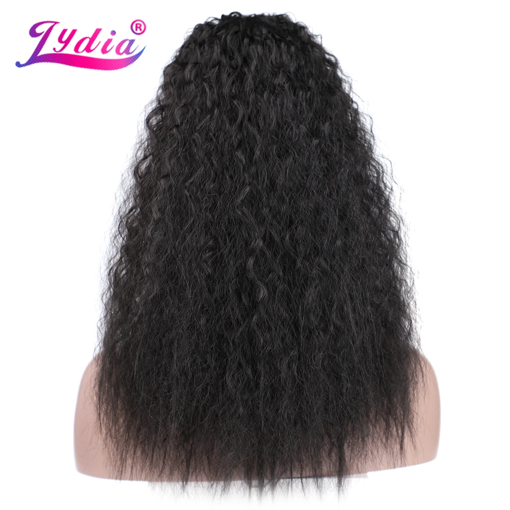 Лидия синтетические 2"-24" с двумя пластиковыми гребнями конский хвост кудрявые вьющиеся волосы для наращивания Все цвета доступны для женщин