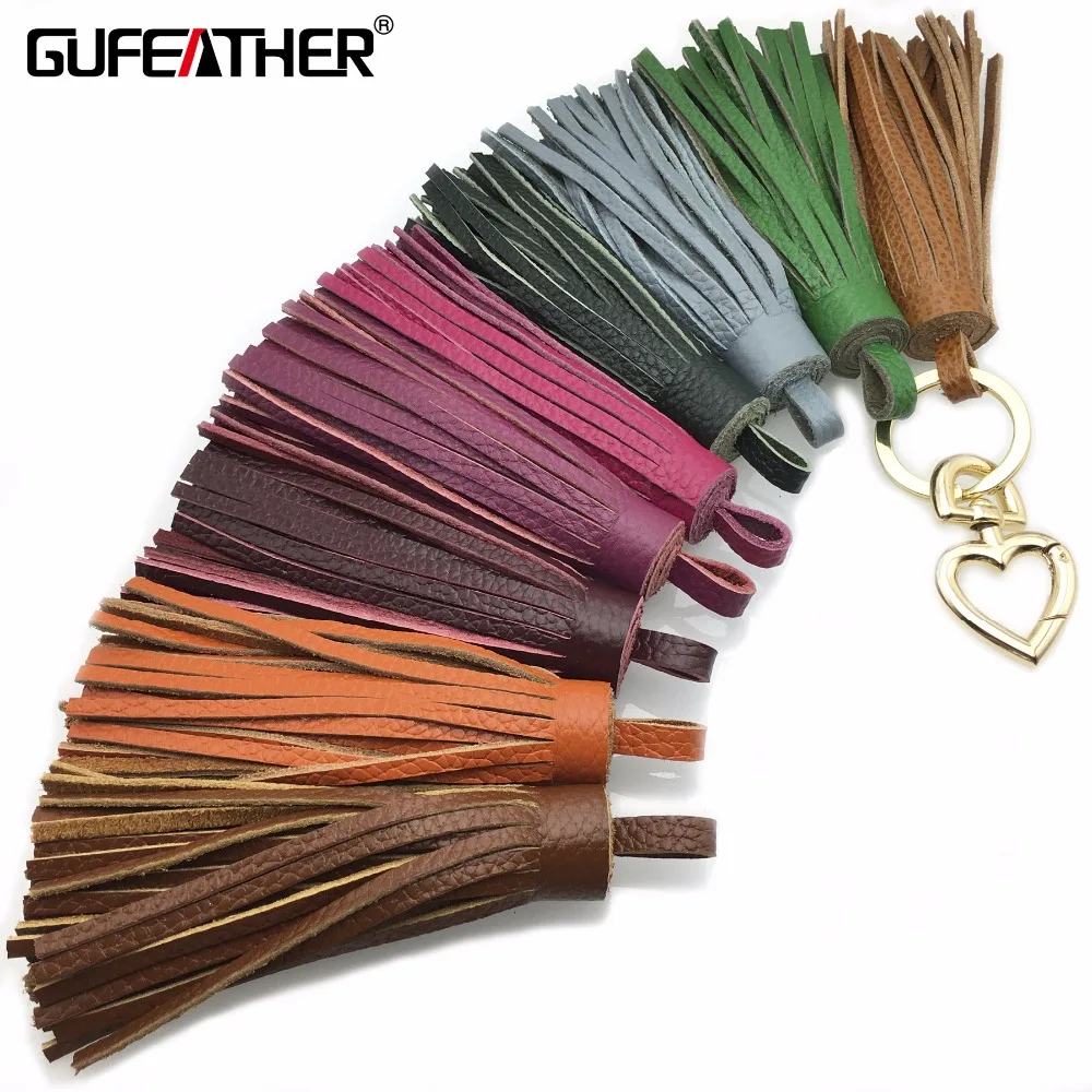 GUFEATHER L80/10 см натуральная кожа кисточка/ювелирные аксессуары/ручная