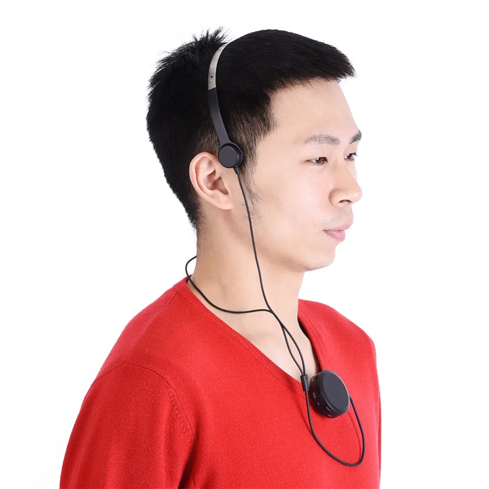 Bone Conduction Headsets Hearing Aids Headphones Audiphone AUX IN for Hearing Difficulties