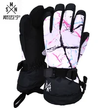 SMN мужские и женские лыжные перчатки Нескользящие водонепроницаемые ветрозащитные супер теплые лыжные сноубордические перчатки женские мужские уличные спортивные перчатки Новые