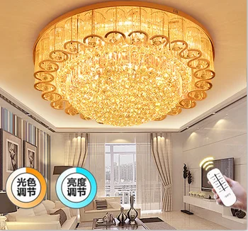 

European golden orb LED crystal absorb dome light, adjustable 3 kinds of color different mood.