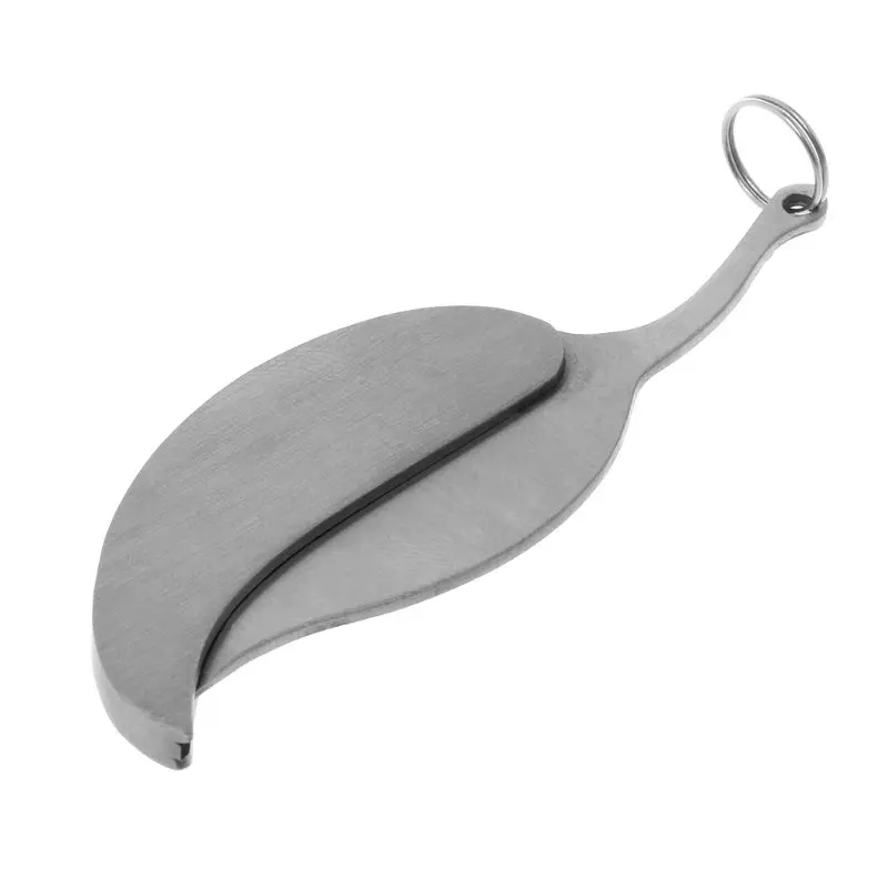 

Stainless Steel Silver Keychain Keyring Ring Mini Leaf Folding Knife Tool Outdoor Camp Survive Kit Portable Hike Pocket