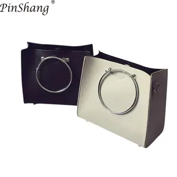 

PinShang Fashion Women Hobo PU Leather Shoulder Bag Messenger Satchel Lady Metal Ring Handbag and Purse Bags for Women 2018 Z40