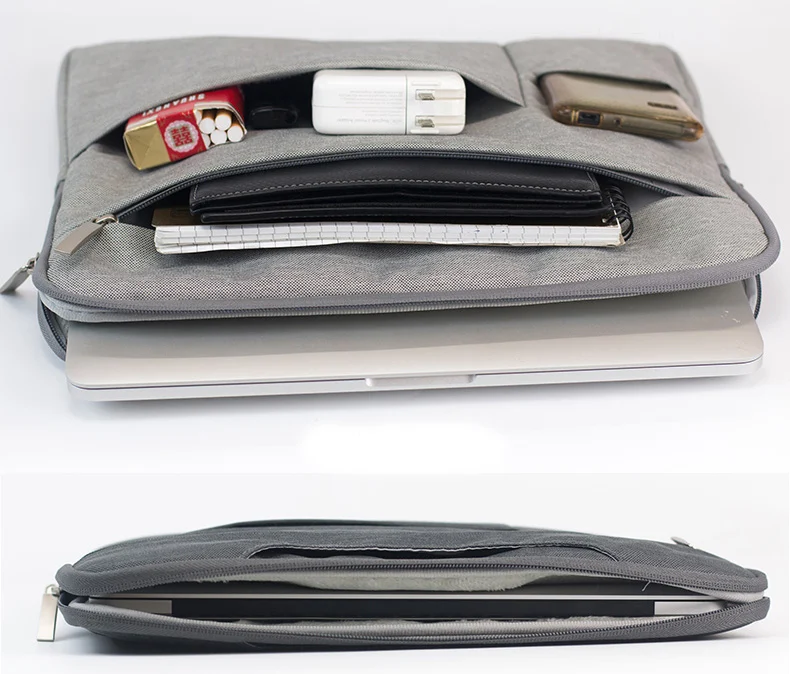 AKR несколько карманов Холст сумка для ноутбука чехол MacBook Air 13 дюймов 11 Pro retina 12 13 15 Ручка рукав водонепроницаемая сумка