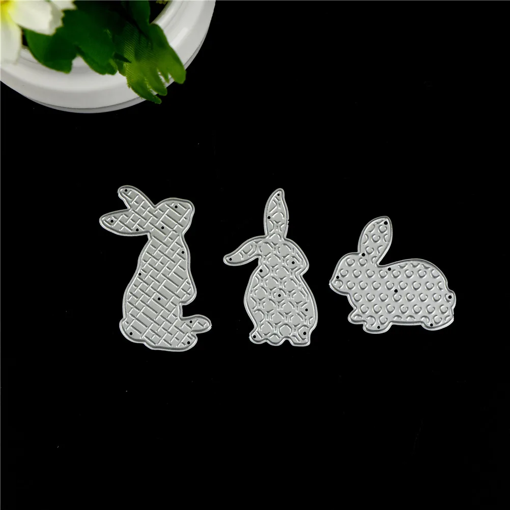 

3pcs Easter Jumping Rabbit Cutting Dies Stencil for Decorative DIY Scrapbooking Photo Album Embossing Paper Cards
