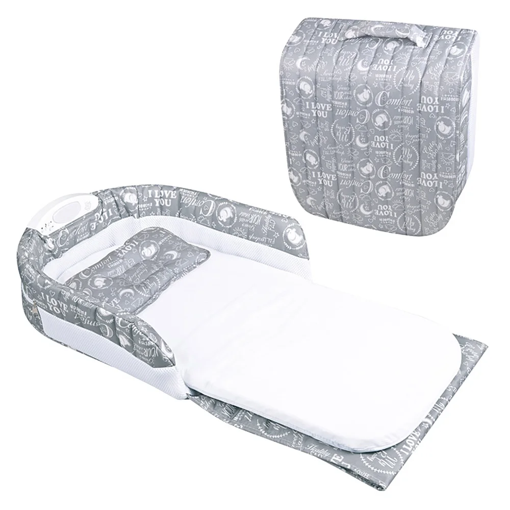 

Infant Multi-function Portable Dandelion Separated Bed with Light Music Help BB Sleep Travel Bag Baby Cot