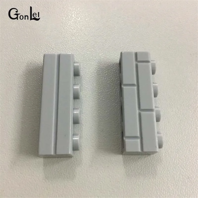 60 шт./лот MOC кирпич 1x4 с каменной кладкой профиль для стены строительные блоки
