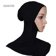 Underscarf islâmico chapéus crossover estilo clássico hijab headwear capa completa macio stretchble muçulmano esporte interior hijab tampas