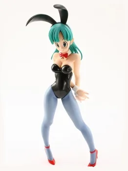 

18CM Anime Dragon Ball DX Bunny Girl Cloth Bulma Doll Hand Machine Office Model Decoration PVC Figure Model Kid Toys Gift