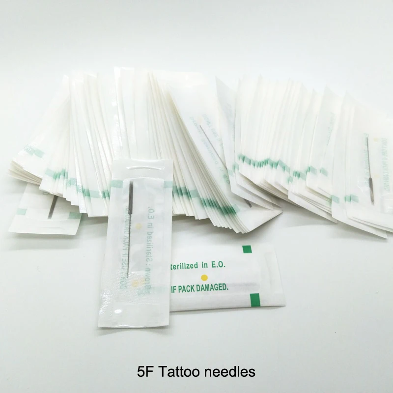 Agulhas одноразовые стерильные для татуировки иглы 5F плоская традиционная игла для тату машина Перманентный макияж машины