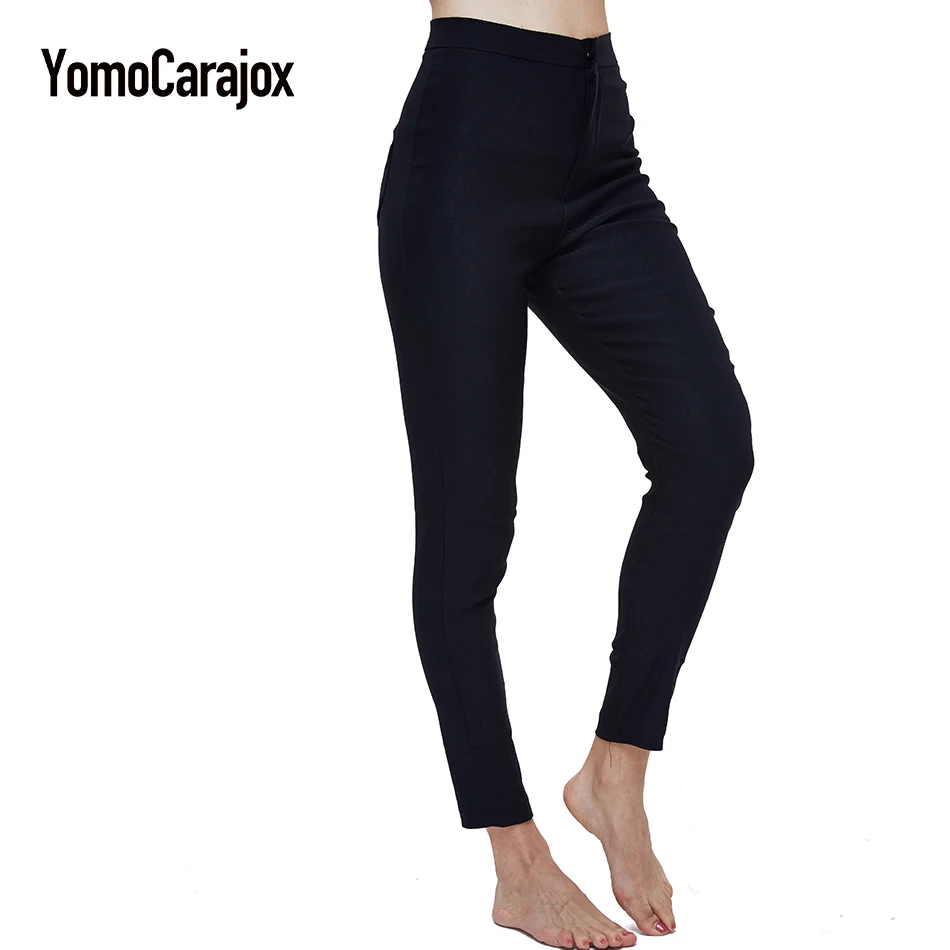 

2017 New Drop Ship Stretch Fashion Female Pencil Women's Pants Sexy Elastic Cotton Slim Pants Women OL Trousers Le