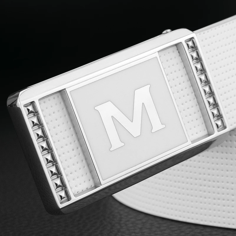

M Letter popular off white men designer fashion buckle leather belt Casual cowskin belts for men high quality Ceinture Homme