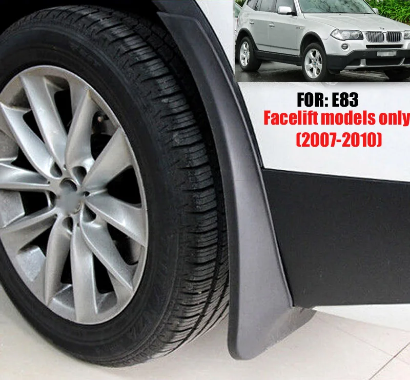 Брызговики для BMW X3 E83 2007 2008 2009 2010 литые брызговики передние и задние