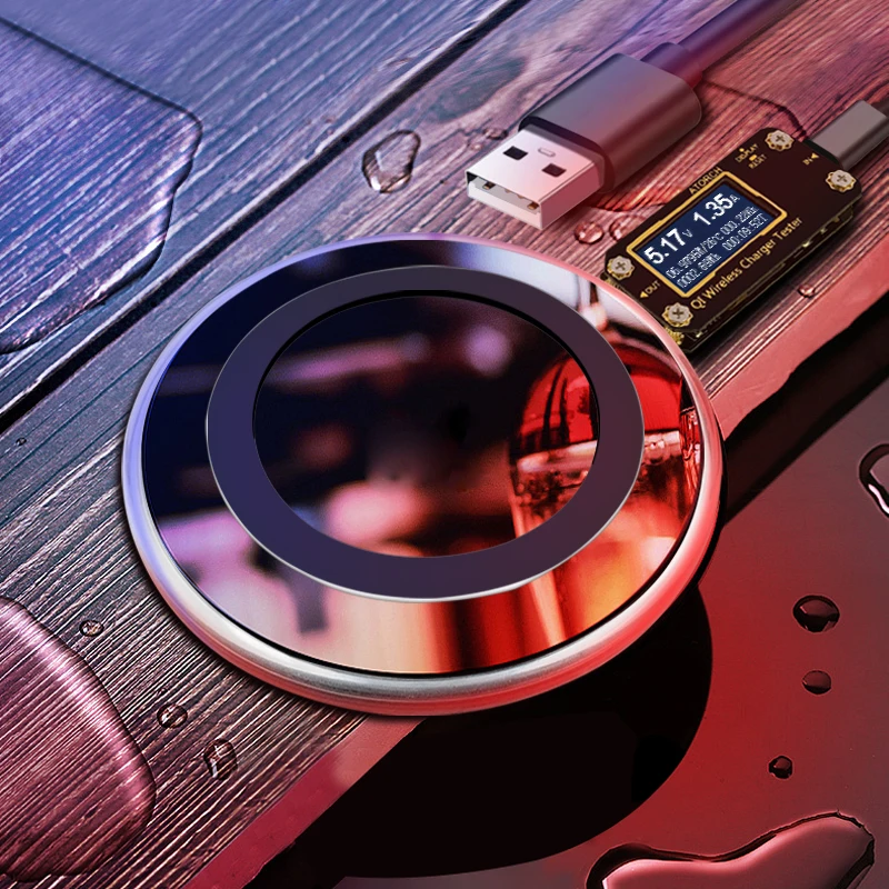 Беспроводное зарядное устройство Qi quick charge 3 0 usb для быстрой зарядки xiaomi iphone x samsung