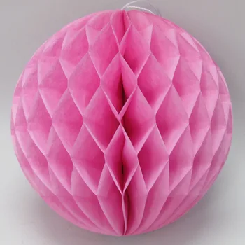 

10pcs pink Paper Honeycombs Ball Lantern wedding decoration