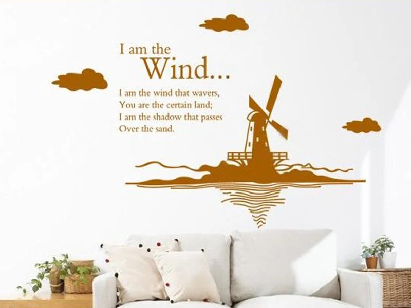Vinilos Decorativos Pared Wall Decals Quote I Am The Wind Wall Art