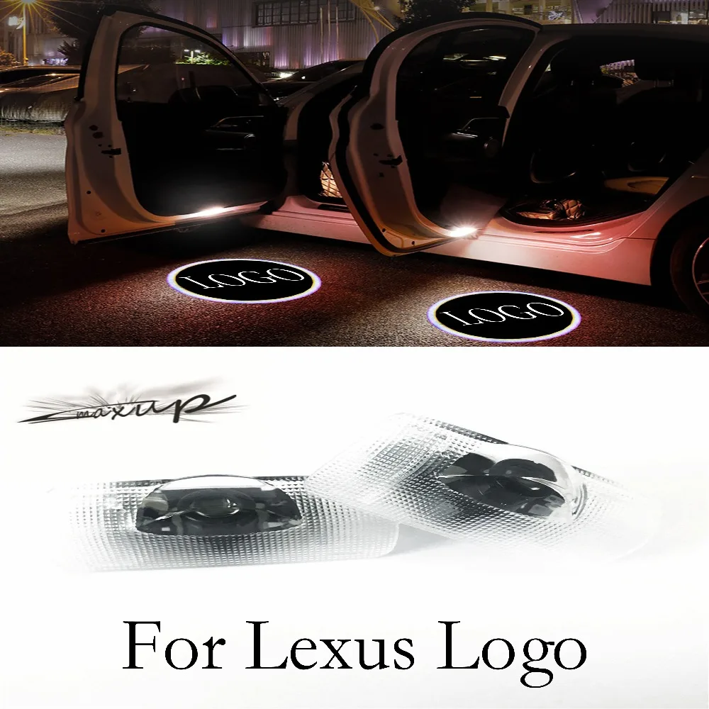 

Maxup 1set courtesy lamp light For Lexus Logo LS ES IS X RX GS GX class Car door Welcome light LED Projector special offer