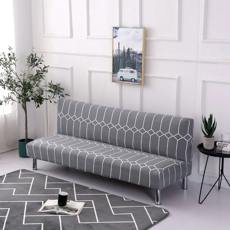  3 sizes No Armrest Sofa Bed Cover All-inclusive Couch Cover Folding Cover for Sofa Bed Sofa Covers 