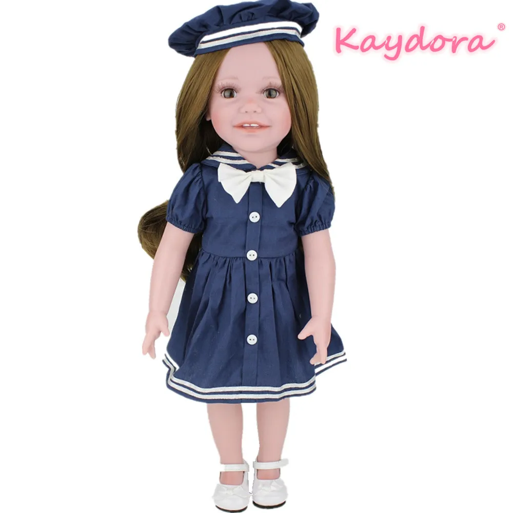 

KAYDORA Reborn Baby Doll America Princess lol Full Vinyl 18 inch Lifelike Realistic Silicone Bebe Lovely New Boneca