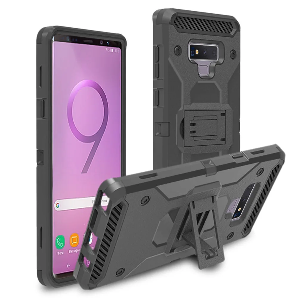 Для samsung Galaxy Note 9 чехол Heavy Duty Hybrid Броня с зажимом пояса кобура анти шок Kickstand