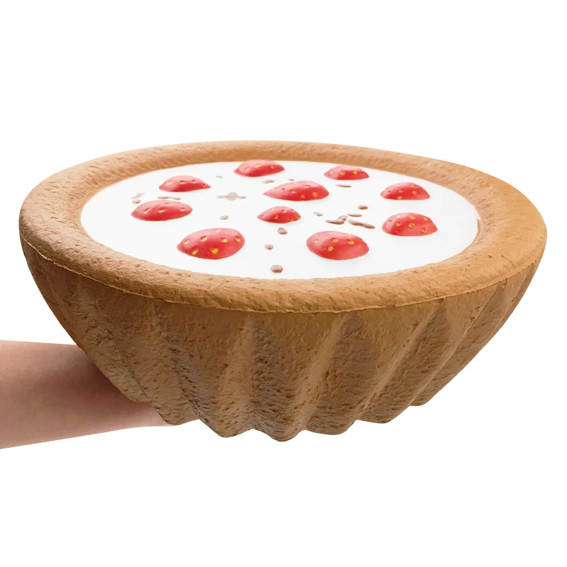 Кавайный мягкий большой размеры гигантский Squishi пиццы мороженое печенье вафельный торт животного еда снятие стресса мяч игрушка в подарок - Цвет: egg tart
