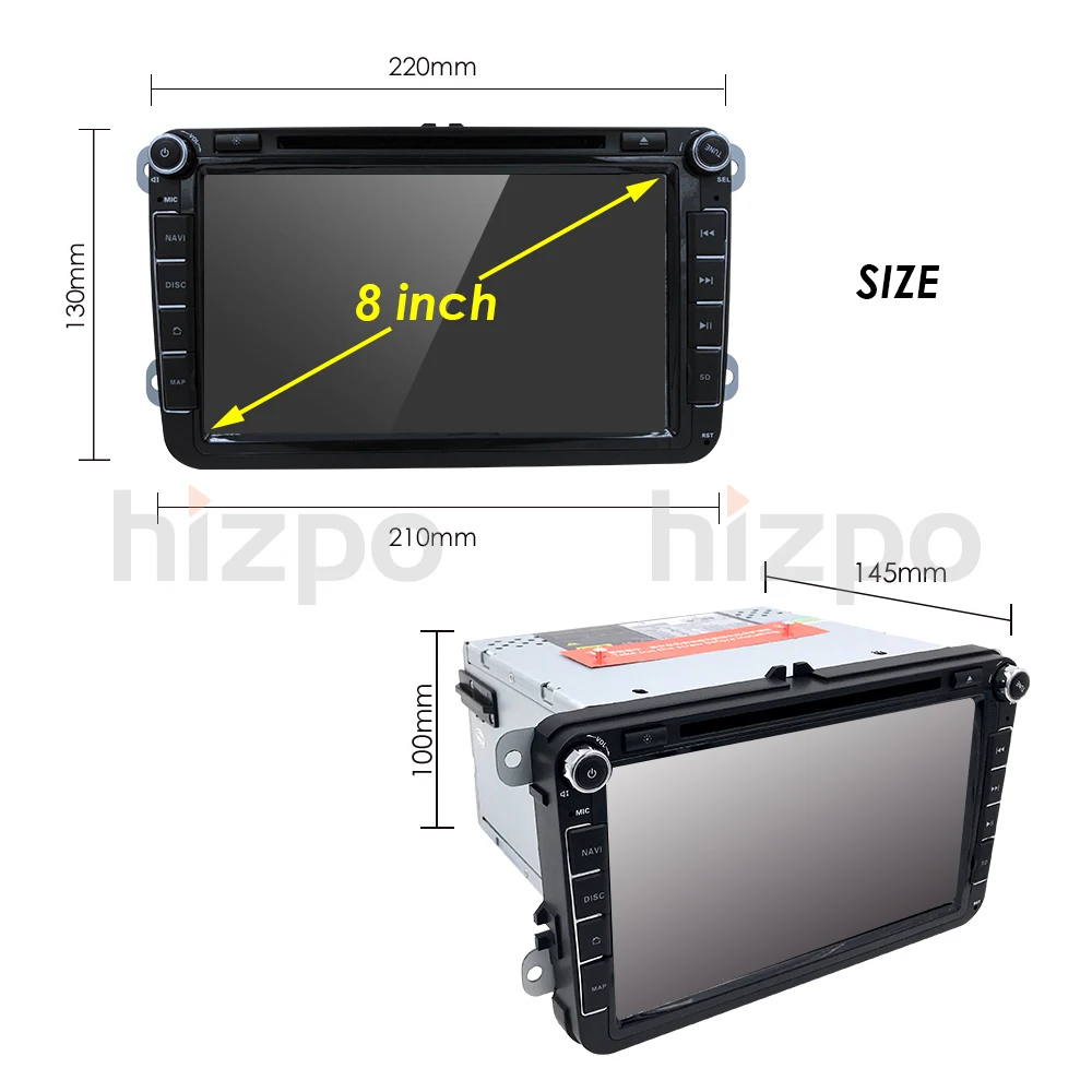 Flash Deal Hizpo 2 DIN Android Car Radio Stereo Player Tape Recorder For Skoda Octavia 2009-2012 Fabia Roomster Yeti Superb DTV-IN DAB+ OBD 5