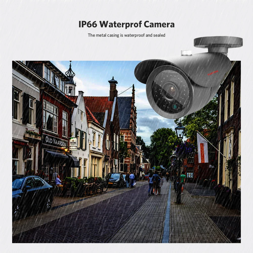 Водонепроницаемый комплект камер видеонаблюдения KANTURE h.265 + 16CH AHD H 1080P DVR Kit CVI TVI HD 2MP