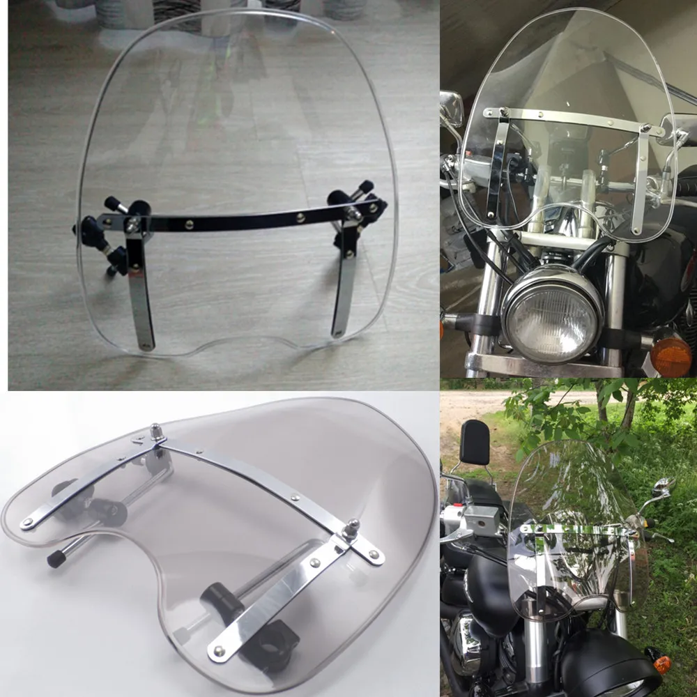 Nuovo Moto Bike Moto Rcycle Moto Rbike Parabrezza Parabrezza Per Harley Davidson Sportster Dyna Glide Softail Xl 883 1200X48 Chiaro