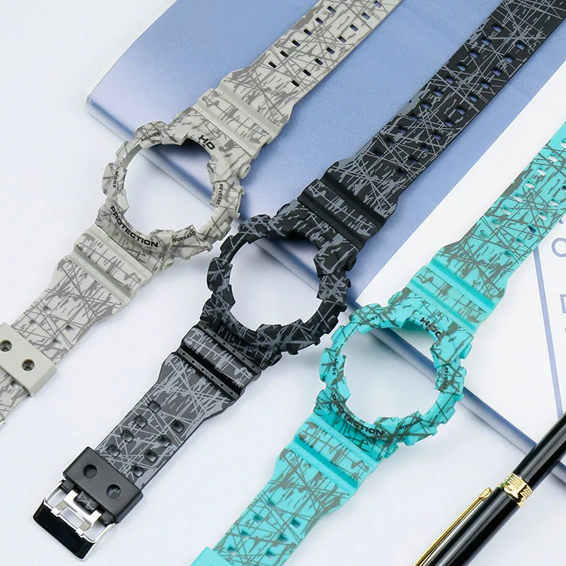 Мужские аксессуары для часов камуфляжный ремешок из полимера набор Casio