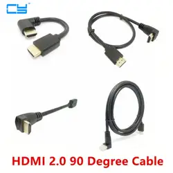 Кабель HDMI 2,0 угол 90 градусов HDMI кабель HDMI 4 k HDMI кабель 4 K 1080 P 3D для PS3 проектор HD компьютерный кабель 15 см/60 см/180 см